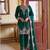 Green chiffon sharara salwar suit - Full stitched free size