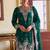 Green chiffon sharara salwar suit - Full stitched free size