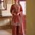 Orange chiffon sharara salwar suit - Full stitched free size