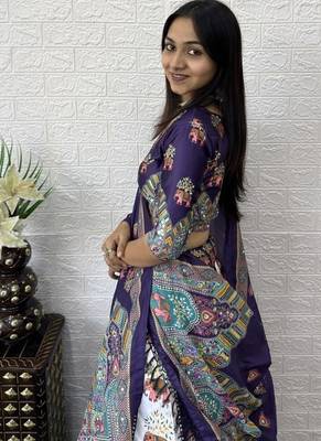 New Designer Printed With Mirror Work Lehenga Choli Set For Women's  4