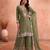 Green chiffon sharara salwar suit - Full stitched free size