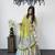 New Designer Parrot Color Printed With Real Mirror Work Lehenga Choli Set For Women's 