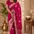 Magenta soft silk motifs jacquard zari woven banarasi saree
