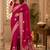 Magenta soft silk motifs jacquard zari woven banarasi saree
