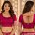 Magenta soft silk motifs jacquard zari woven banarasi saree