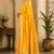 Yellow soft silk floral jacquard zari woven kanjivaram saree