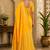 Yellow soft silk floral jacquard zari woven kanjivaram saree