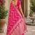 Rani pink soft silk floral jaal jacquard zari woven banarasi saree