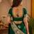 Dark bottle green soft silk geomatric buttas jacquard zari woven banarasi saree