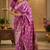 Violet soft silk geomatric buttis jacquard zari woven banarasi saree