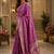 Violet soft silk geomatric buttis jacquard zari woven banarasi saree