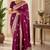 Maroon soft silk circular motifs jacquard zari woven banarasi saree