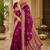 Maroon soft silk circular motifs jacquard zari woven banarasi saree