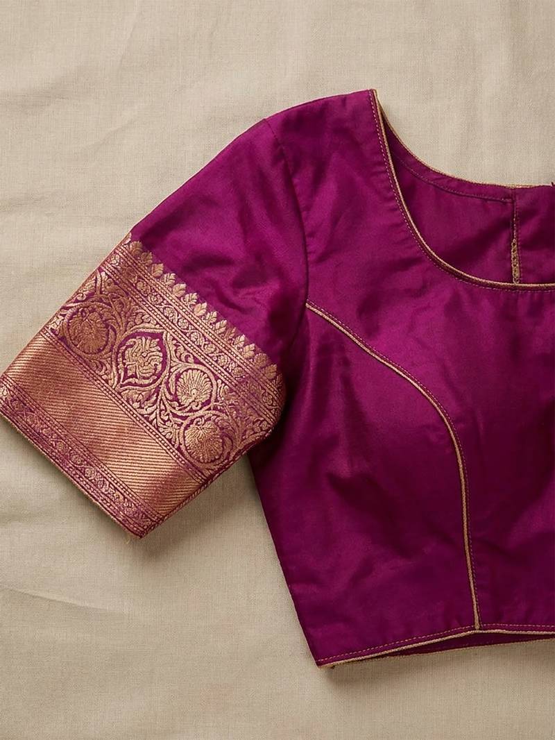 Maroon soft silk circular motifs jacquard zari woven banarasi saree