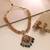 Maroon & green color temple necklace set festive look