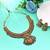 Rani & green color temple necklace set bridal style