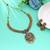 Rani & green color temple necklace set festive style