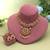 Maroon & green color temple necklace set festive jewelry