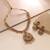 Maroon & green color temple necklace set bridal charm