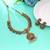 Maroon & green color temple necklace set goddess motif