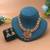 Maroon & green color temple necklace set designer work
