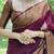 Marron Color Organic Banarasi Sarees For Indian Wedding