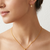 Golden chain with diamond pendant and earring set one gram gold