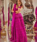 Pink Embroidered Lehenga Choli Set with Dupatta