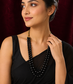 black color beads mala