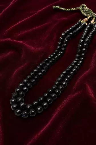 black color beads mala
