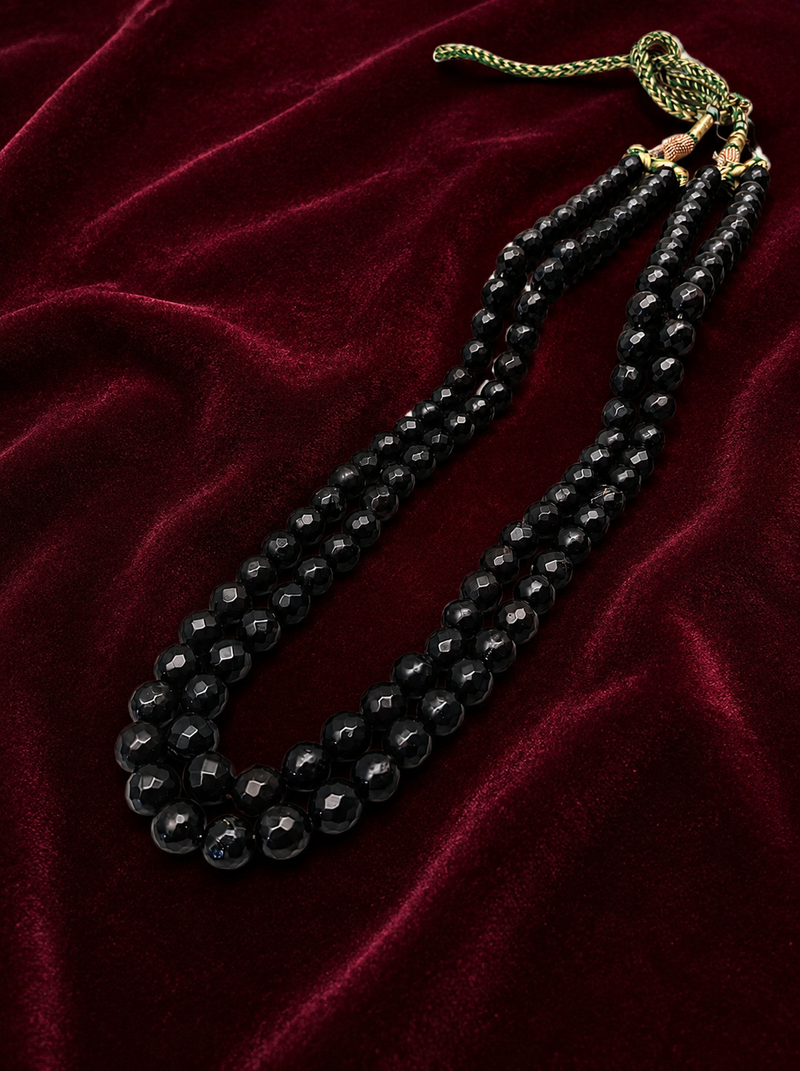 black color beads mala
