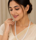 white color beads mala