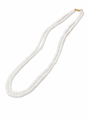 white color beads mala 2