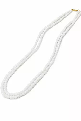 white color beads mala