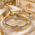 Gold Plated Designer American Diamond Bangles BD610