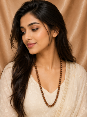 brown color beads mala 1