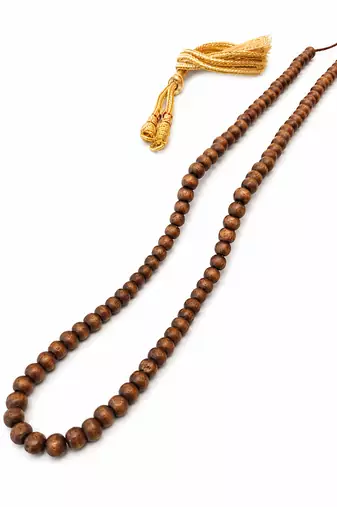 brown color beads mala