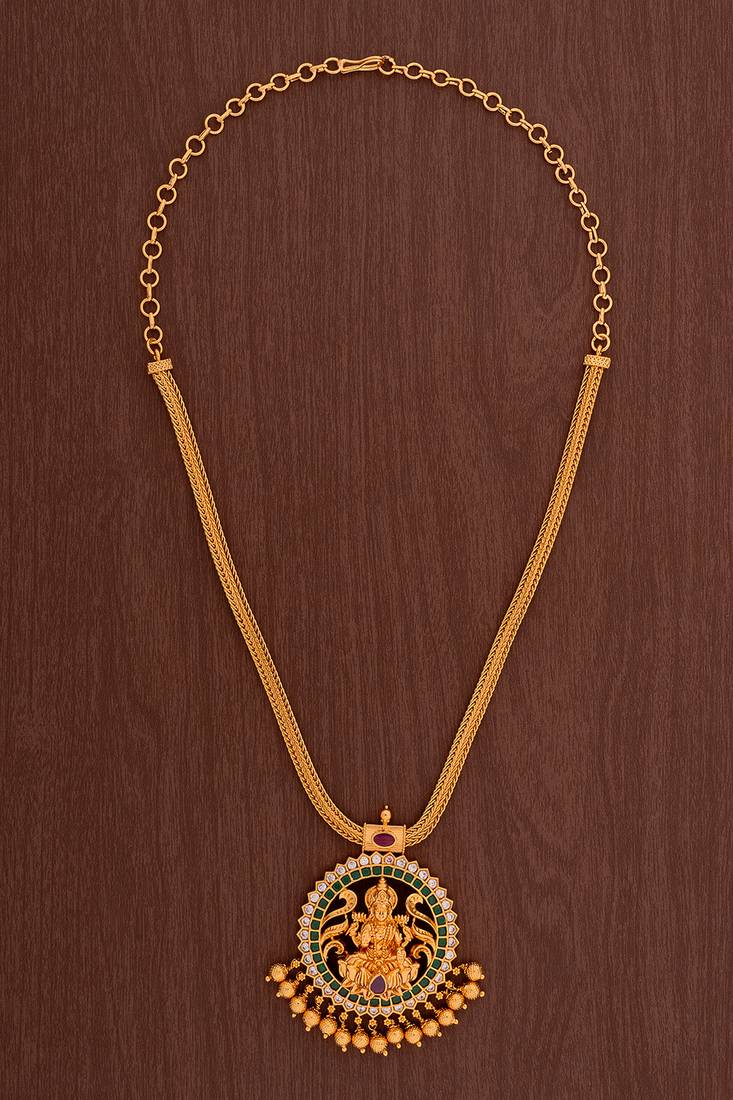Golden temple jewellery necklace with jhumki earrings set one gram gold No.915