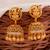 Golden temple jewellery necklace with jhumki earrings set one gram gold No.915