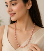 pink color beads mala
