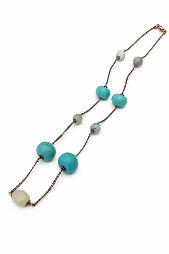 blue color blue color beads mala