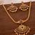 Golden necklace with earrings  set  and AD stones one gram gold No.1389