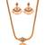 Golden necklace with earrings  set  and AD stones one gram gold No.1389