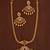 Golden necklace with earrings  set  and AD stones one gram gold No.1389