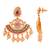 Golden necklace with earrings  set  and AD stones one gram gold No.1389