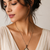 white color oxidised chain with stones pendant