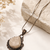 white color oxidised chain with stones pendant