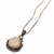 white color oxidised chain with stones pendant