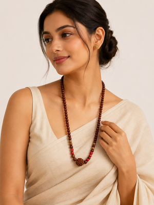brown color beads mala 1