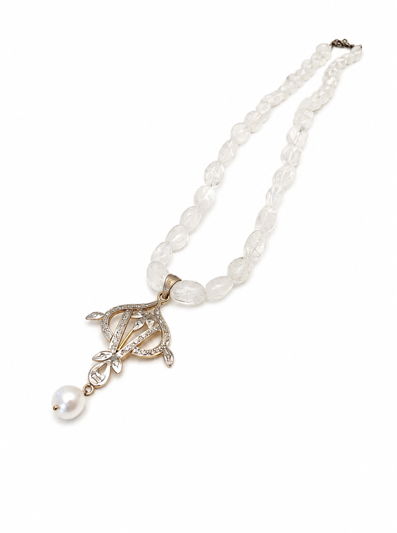 white color beads mala